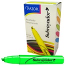 RESALTADOR DE TEXTO SUBRAYADOR PUNTA CINCEL COLOR VERDE C/12