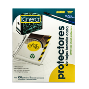 PROTECTOR DE HOJAS KINERA TAMAÑO OFICIO TRASLUCIDO C/50 PZAS