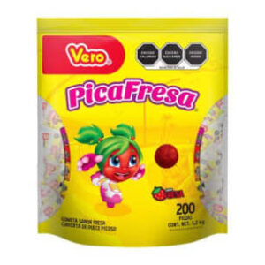Gomitas Vero Pica Fresa confitadas con chile 200 piezas
