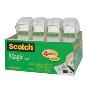 SCOTCH CINTA MAGICA 19MM CON DESPACHADOR C/4PZ