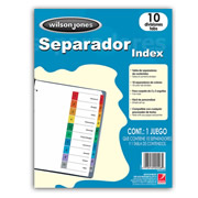 ACCO SEPARADOR CON 10 DIVISIONES C/NUMERACION TAM CARTA